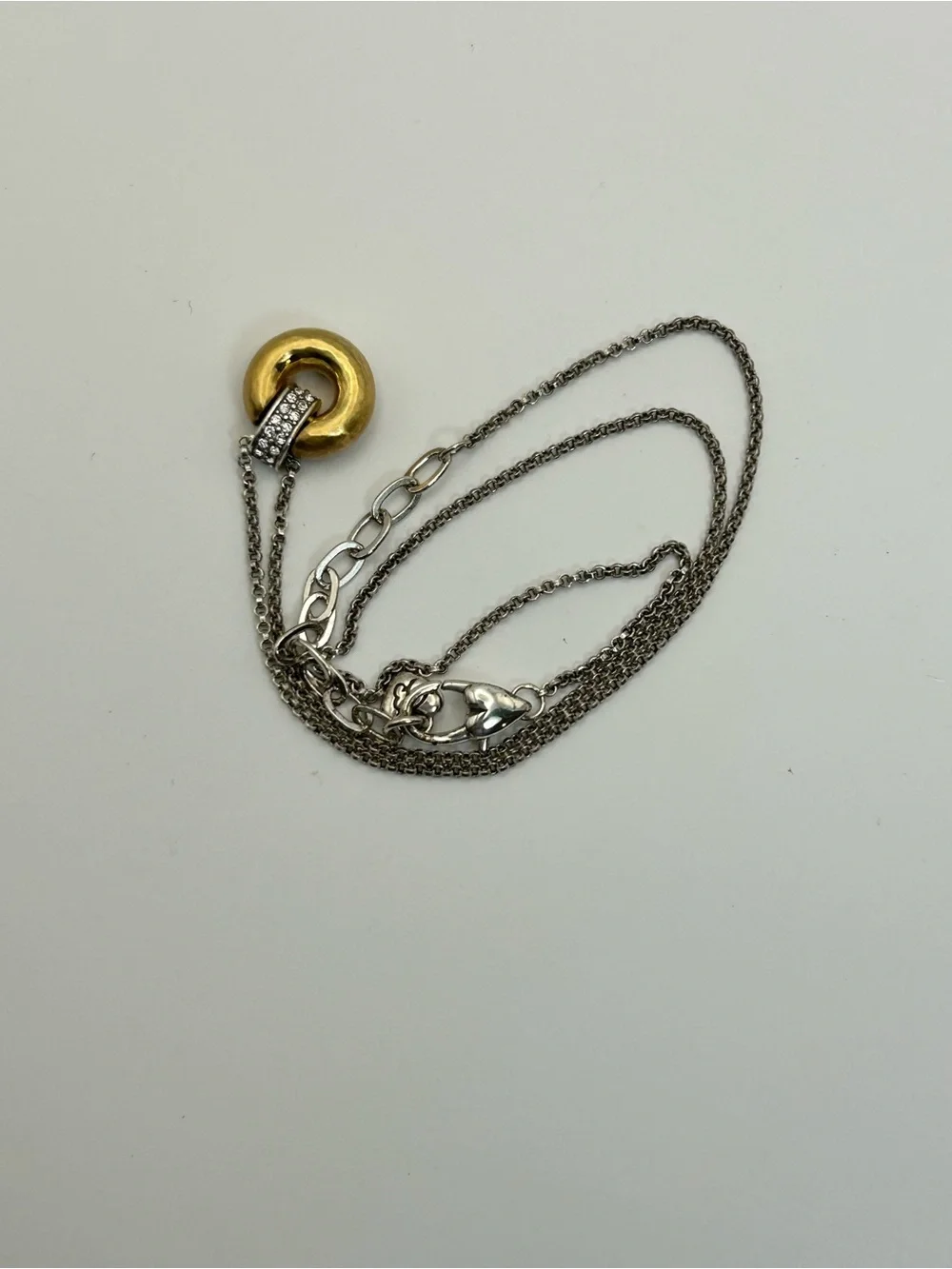 Brighton Meridian Geo Mini Pendant Necklace 18" Two-tone Gold Silver Plated - Picture 6 of 11